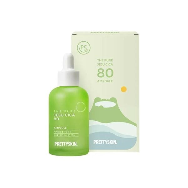 Tinh Chất PrettySkin The Pure Jeju Cica 80 Ampoule Chiết Xuất Rau Má 50ml