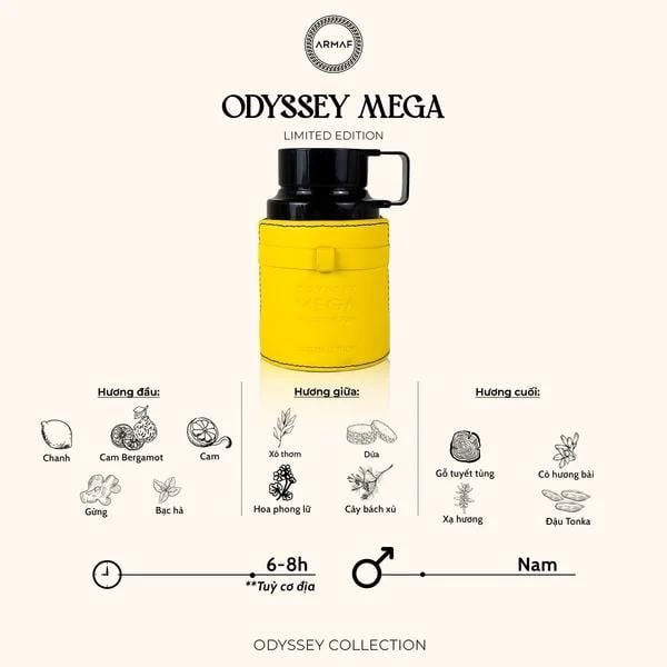 Nước Hoa Nam Armaf Odyssey Mega EDP Limited Edition 100ml