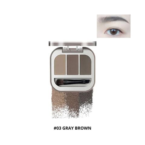 Phấn Kẻ Chân Mày 3 Ô Judydoll Modeling Eyebrow Powder #03 Gray Brown