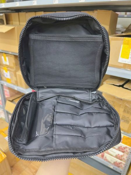 PICCASSO Túi đựng cọ trang điểm xách tay màu đen chống thấm nước