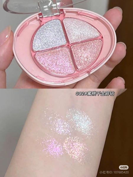 GOGO TALES Phấn Mắt 4 ô Glittering Colourful