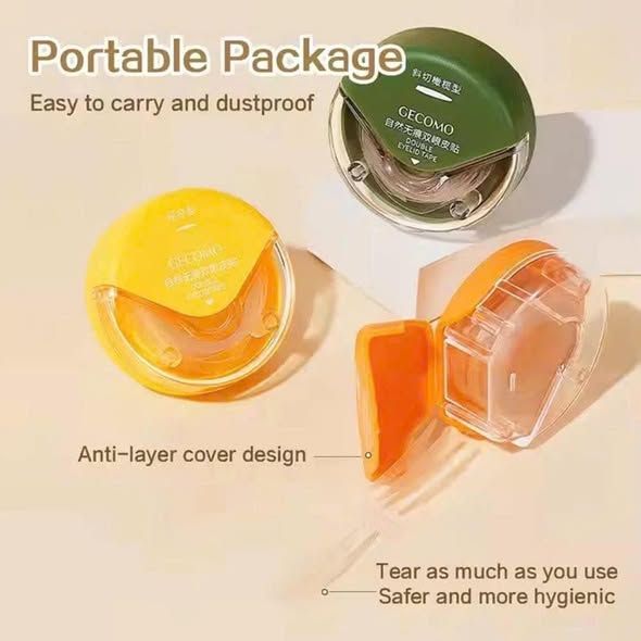 GECOMO Miếng Dán Kích Mí Cuộn Sẵn Keo Double Beauty Tool 120m