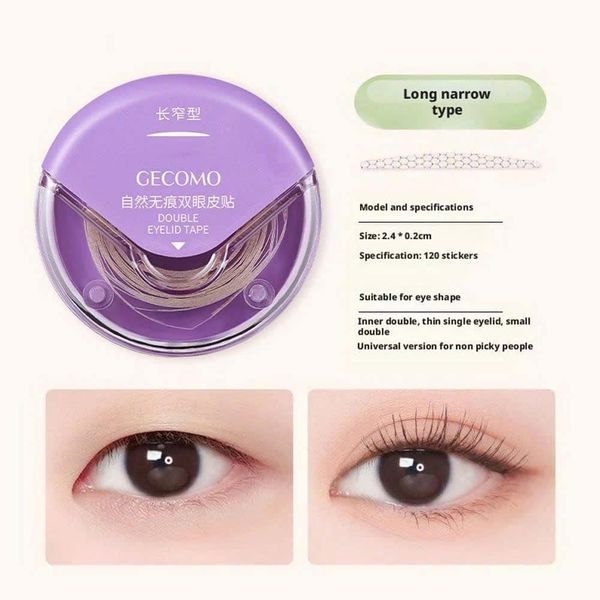 GECOMO Miếng Dán Kích Mí Cuộn Sẵn Keo Double Beauty Tool 120m