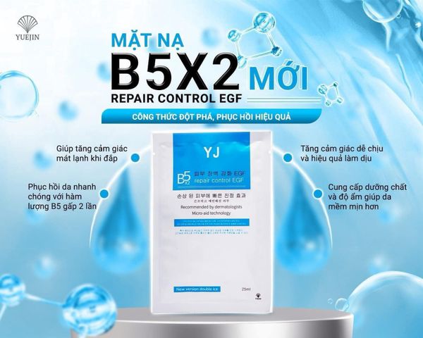 (CÔNG TY) Mặt Nạ Yuejin B5x2 Repair Control EGF Dưỡng Ẩm Phục Hồi Da 25ml