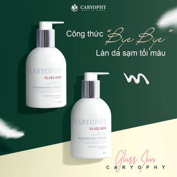Kem Dưỡng Caryophy Hỗ Trợ Sáng Da, Nâng Tông Cơ Thể 300g Glass Skin In Shower Body Tone Up