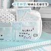 Túi đựng bút xanh trắng chấm bi cute cat