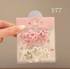 Vỉ 10 kẹp chấm bi ( hồng trắng )