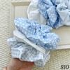 Scrunchies Trắng xanh S10