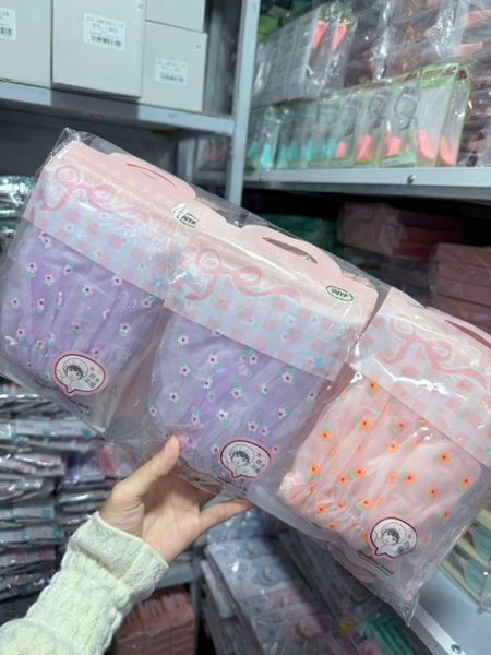 Mũ trùm tóc họa tiết hoa