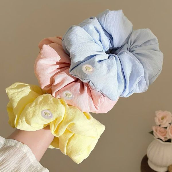 Scrunchies vải phao màu