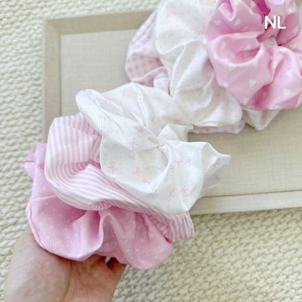 Scrunchies TONE HỒNG TRẮNG