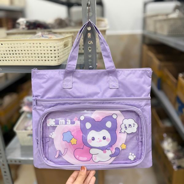 Túi tote NGANG 3 ngăn mặt kính