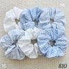 Scrunchies Trắng xanh S10