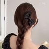 Xước nơ chấm bi đen trắng