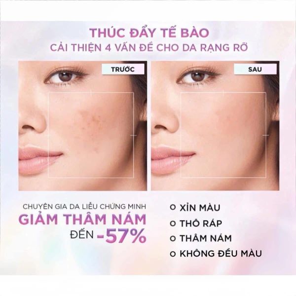 Mini Kem Dưỡng L'Oreal Sáng Mịn Mờ Thâm Nám Ban Đêm 50ml Glycolic-Bright Glowing Cream Night