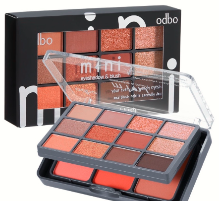 (OD1045) Phấn Mắt + Má Hồng 2 Tầng Odbo Mini Eyeshadow & Blush #02