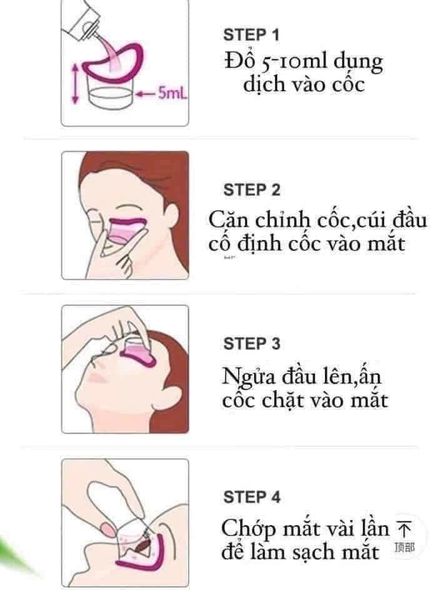 Nước Rửa Mắt Eyebon W Vitamin Kobayashi Premium bố sung vitamin tối đa - Nhật Bản (màu hồng)