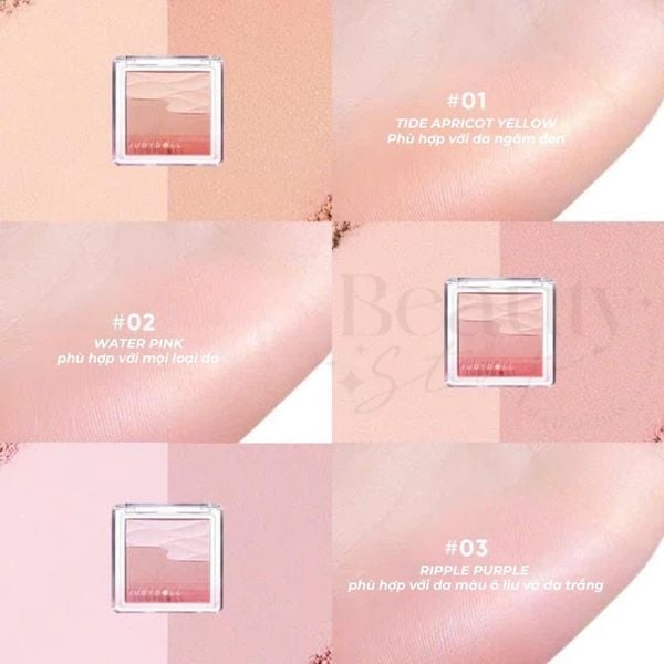 Phấn má hồng bắt sáng căng bóng Judydoll Satin Blush