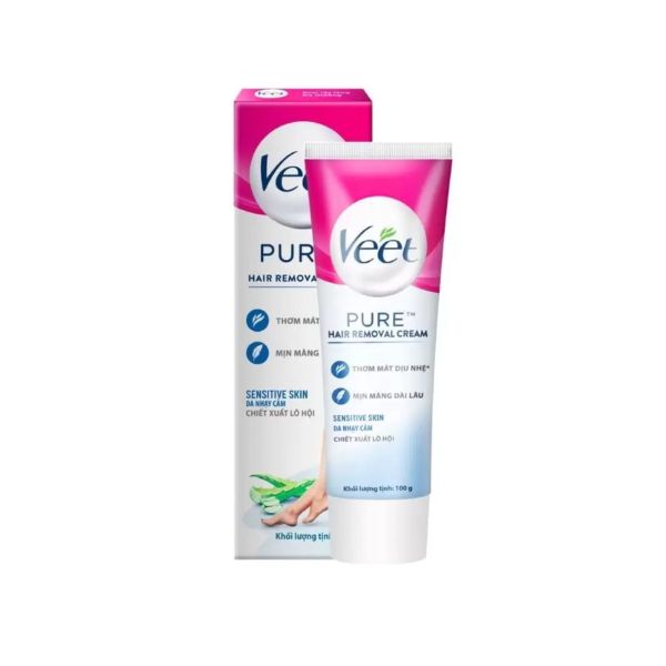 (CÔNG TY) Kem Tẩy Lông Veet Pure Lô Hội Dành Cho Da Nhạy Cảm 50g/ 100g (Mới)
