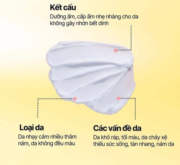 Kem Dưỡng Ẩm Làm Trắng Da mờ thâm Lebelage Vitamin C Pure Cream 55ml