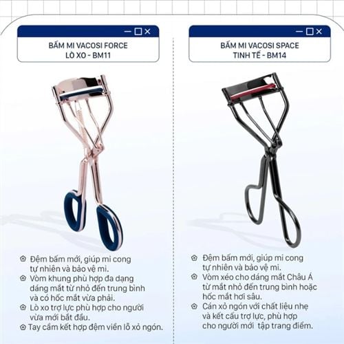Bấm mi lò xo Vacosi Mufe Mofe - Force Eyelash Curler BM11