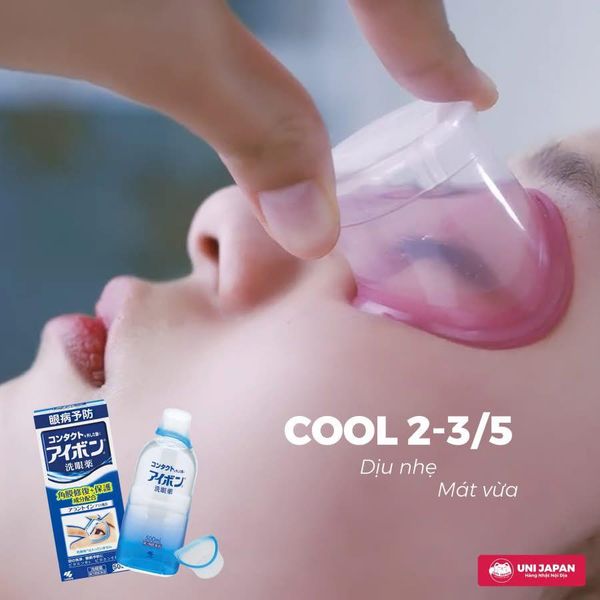 Nước rửa mắt Kobayashi Eyebon W Vitamin phục hồi và bảo vệ giác mạc mắt 500ml - Nhật