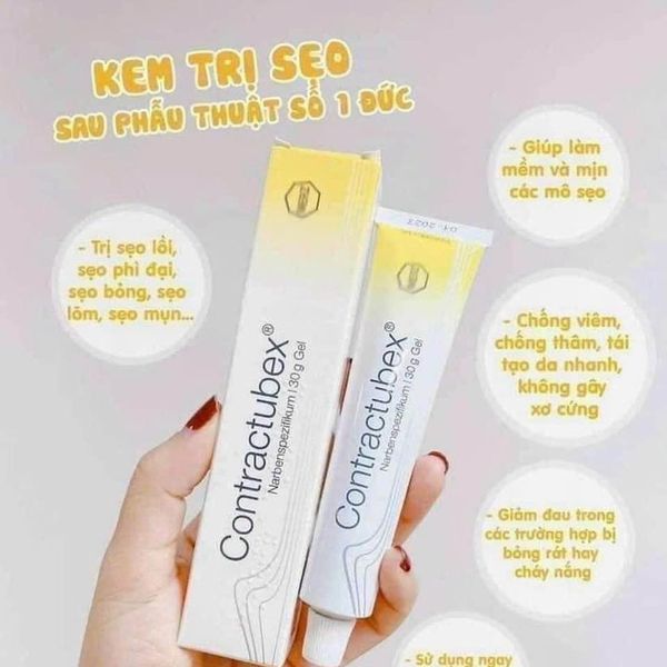 Gel Contractubex Merz điều trị sẹo lồi, sẹo phì đại (10g)