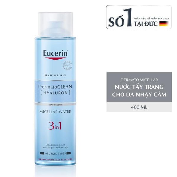 Nước Tẩy Trang Eucerin Dịu Nhẹ Cho Da Nhạy Cảm 400ml DermatoCLEAN Micellar Water 3 In 1