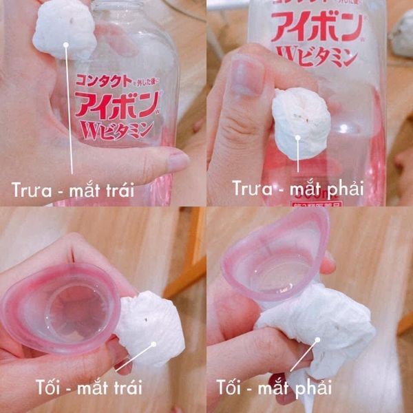 Nước Rửa Mắt Eyebon W Vitamin Kobayashi Premium bố sung vitamin tối đa - Nhật Bản (màu hồng)