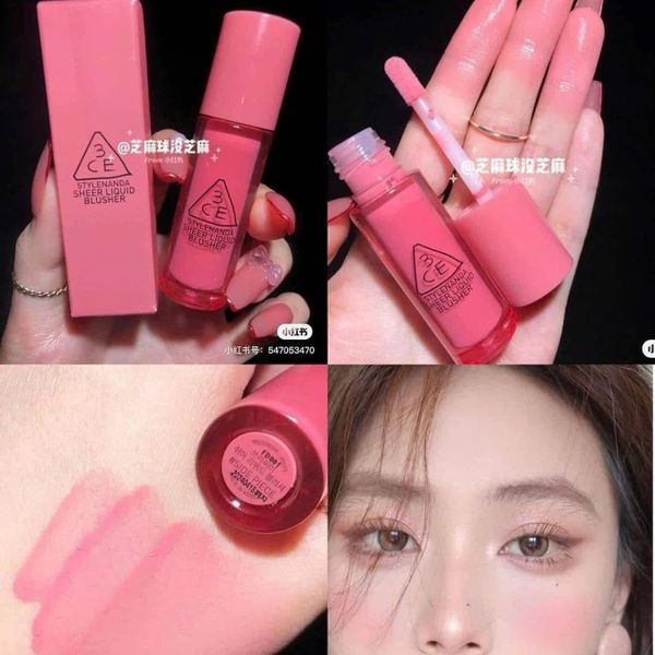 Má Hồng Dạng Kem Lâu Trôi 3CE Sheer Liquid Blusher 3g