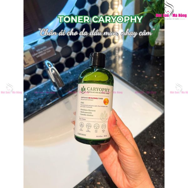 Nước Hoa Hồng Caryophy Ngừa Mụn Kiềm Dầu Giảm Thâm 300ml Portulaca Toner
