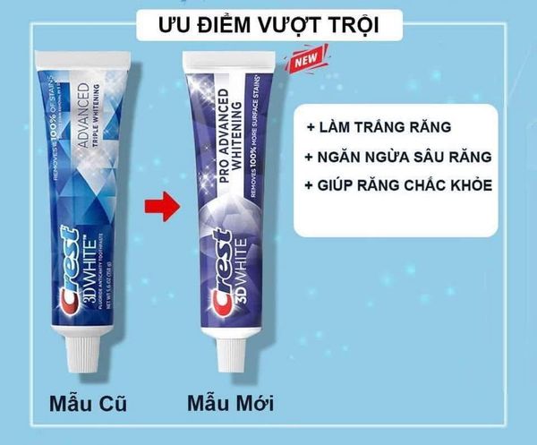 Kem Đánh Răng Crest Trắng Sáng Vượt Trội 93g 3D White Toothpaste Radiant Mint (Hàng Mỹ Nhập Khẩu Chính Hãng)
