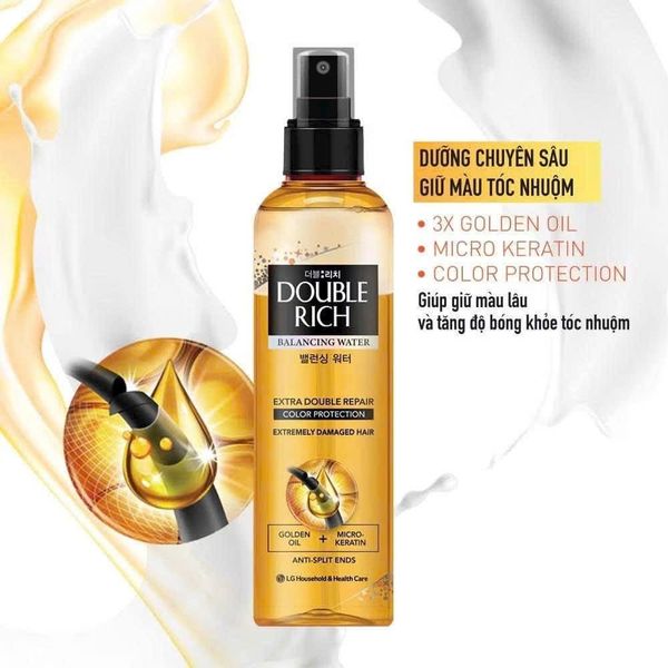 Nước Xịt Dưỡng Tóc Double Rich Chuyên Sâu Cho Tóc Nhuộm 120ml Balancing Water Extra Double Repair Color Protection