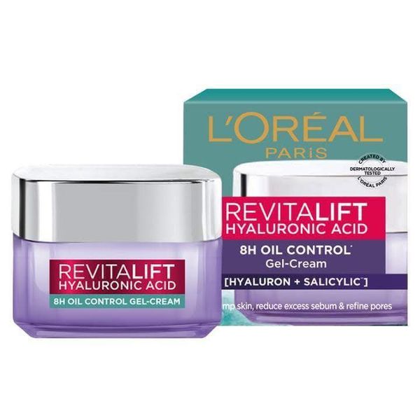 Kem Dưỡng L'Oreal Revitalift Hyaluronic Acid 8H Oil Control Gel Cream Cấp Ẩm, Kiềm Dầu 15ml