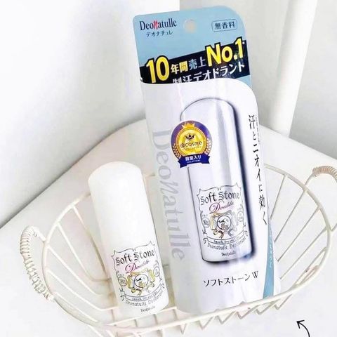 Lăn Khử Mùi Deonatulle Đá Khoáng Hương Bạc Hà Cho Nam 20g Soft Stone W Double Deodorant for Men