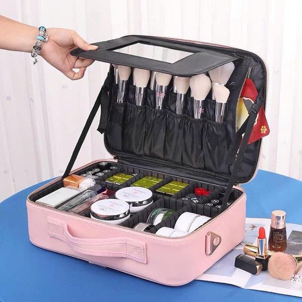 Cốp Đựng Đồ Trang Điểm Da PU 40*29*10cm size L