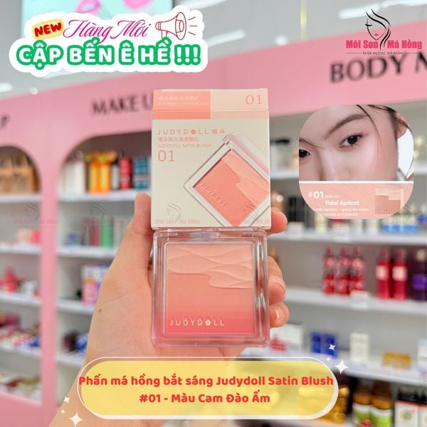 Phấn má hồng bắt sáng căng bóng Judydoll Satin Blush
