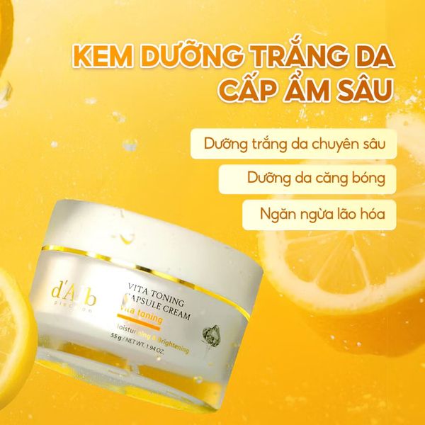 Kem Dưỡng d'Alba Sáng Da Và Cấp Ẩm Sâu 55g White Truffle Vita Capsule Cream