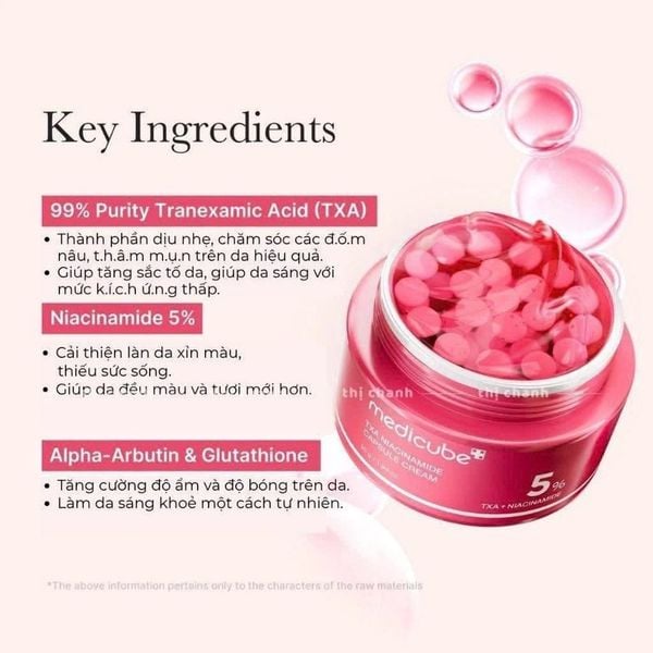Kem Dưỡng Sáng, Phục Hồi Da Medicube TXA + 5% Niacinamide Capsule Cream 55g