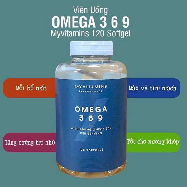 Viên uống Omega 369 Myvitamins 120 viên
