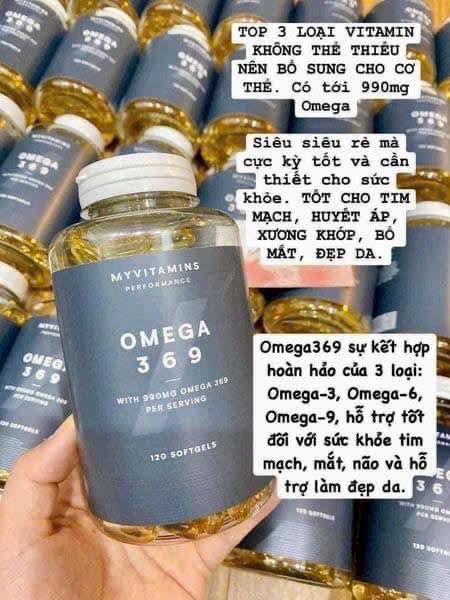 Viên uống Omega 369 Myvitamins 120 viên