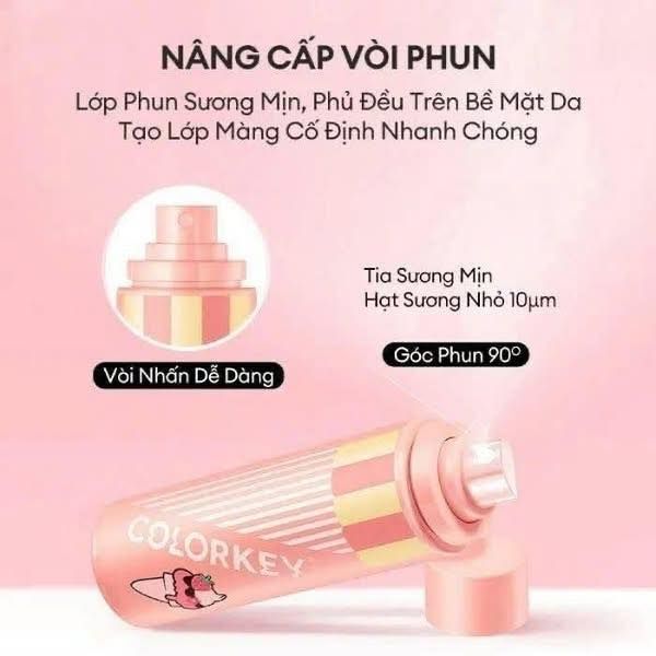 Xịt Khoá Hỗ Trợ Kiềm Dầu Makeup Colorkey Ice Cream 30ml/ 100ml