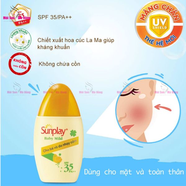 Sữa Chống Nắng Sunplay Cho Bé Và Da Nhạy Cảm 30g Baby Mild SPF35/PA++