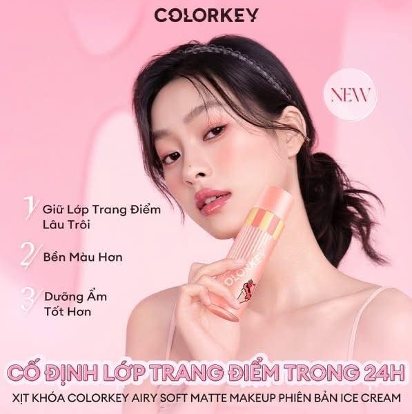 Xịt Khoá Hỗ Trợ Kiềm Dầu Makeup Colorkey Ice Cream 30ml/ 100ml