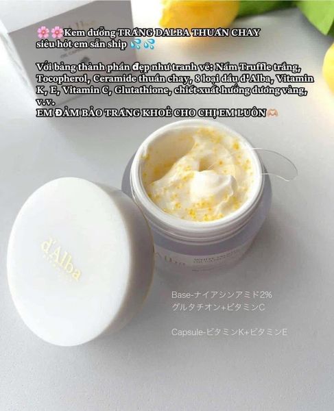 Kem Dưỡng d'Alba Sáng Da Và Cấp Ẩm Sâu 55g White Truffle Vita Capsule Cream