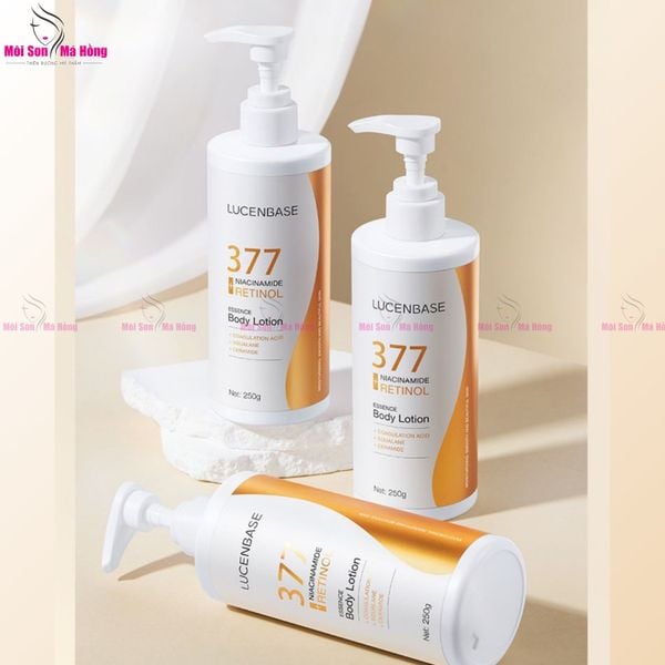 Dưỡng Thể Lucenbase 377 Niacinamide+Retinol Essence Body Lotion Dưỡng Sáng Da 250g
