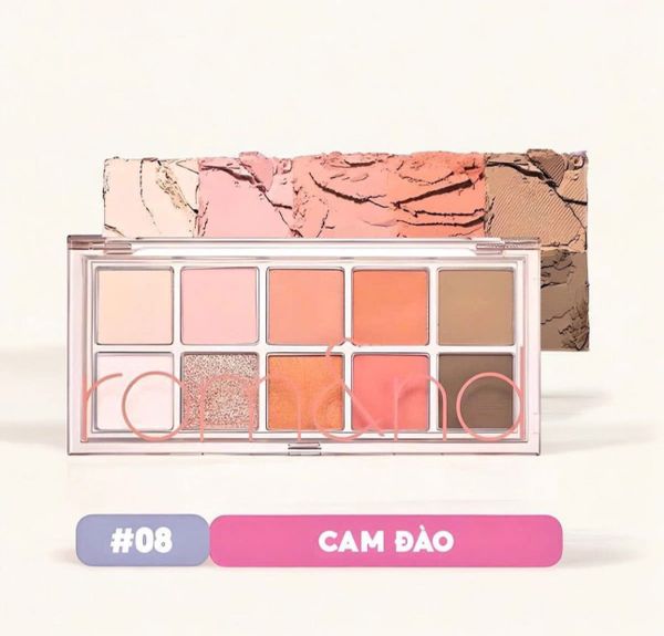Phấn Mắt Romand 10 Ô Better Than Palette #08 Peach Dahlia Garden