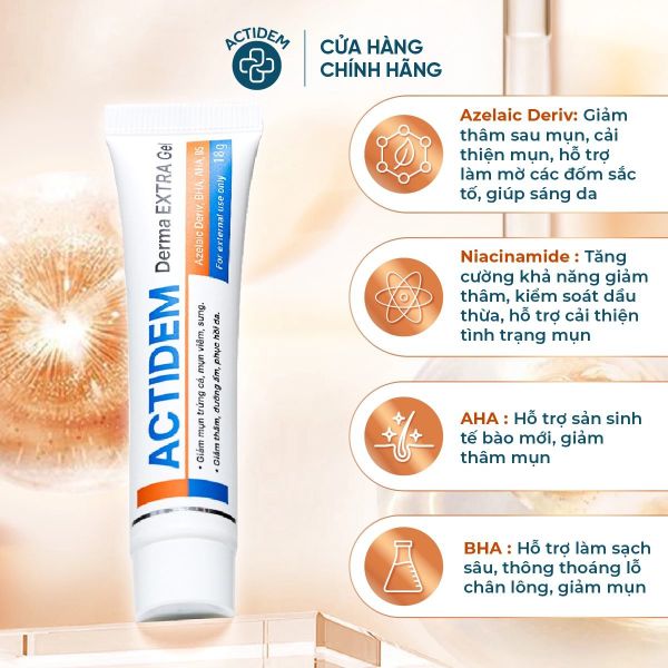 Gel Giảm Mụn, Thâm Actidem Derma Extra Gel 18g