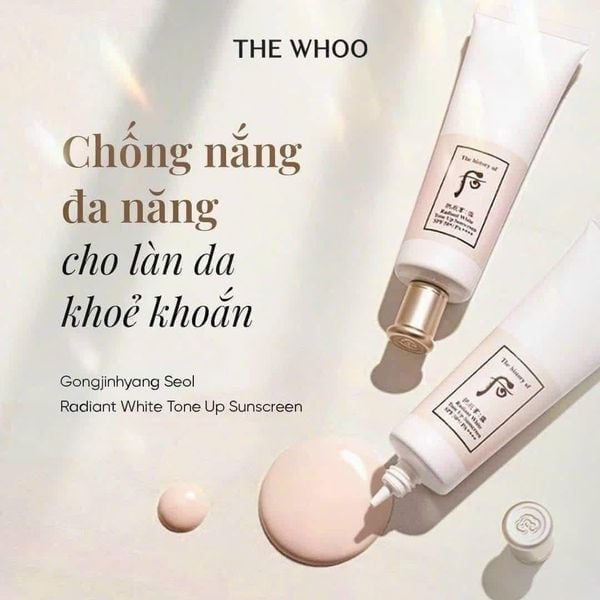 Kem Chống Nắng Nâng Tone Whoo Radiant White Tone Up Sunscreen 50ml