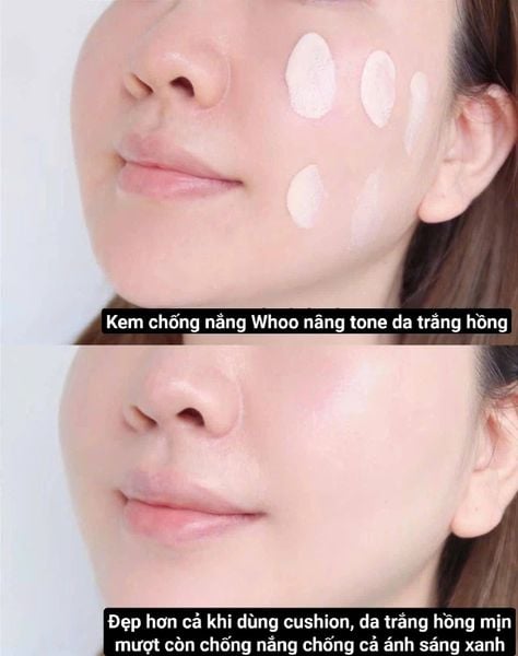 Kem Chống Nắng Nâng Tone Whoo Radiant White Tone Up Sunscreen 50ml
